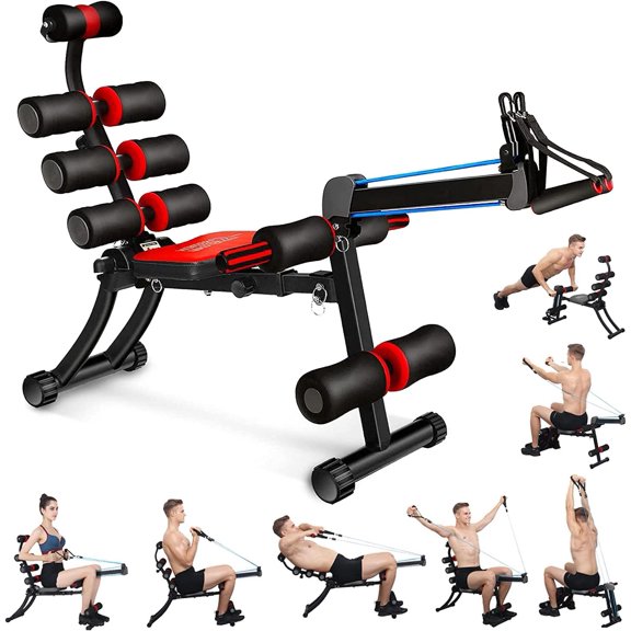 22 in 1 Wonder Master Core & Abdominal Workout Equipment, Foldable & Adjustable Rowing Machine, Core Strength Training& Abdominal Exercise Trainers with 22 Ways to Exercise for Home Gym.