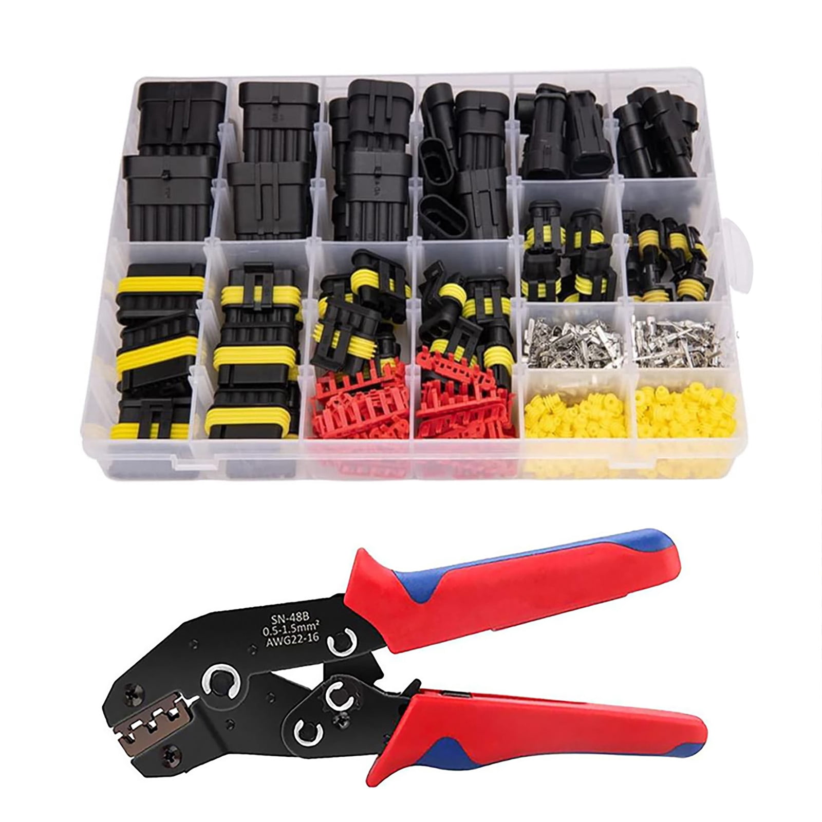 22-16 AWG Automotive Wire Connector Kit 708 Pcs Waterproof 1 to 6 Pin Electrical Plugs Seals Terminals and Crimp Tool IP68 APPLAYERR Spare Part