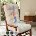 thumbnail image 1 of Galenzoov 22×17×5 inch Ultimate Comfort Rocking Chair Cushion Set - Luxurious Thick Memory Foam with Non-Slip Ties, Water-resistant Seat & Back Pillows for Indoor/Outdoor Rockers, Beige, 1 of 8