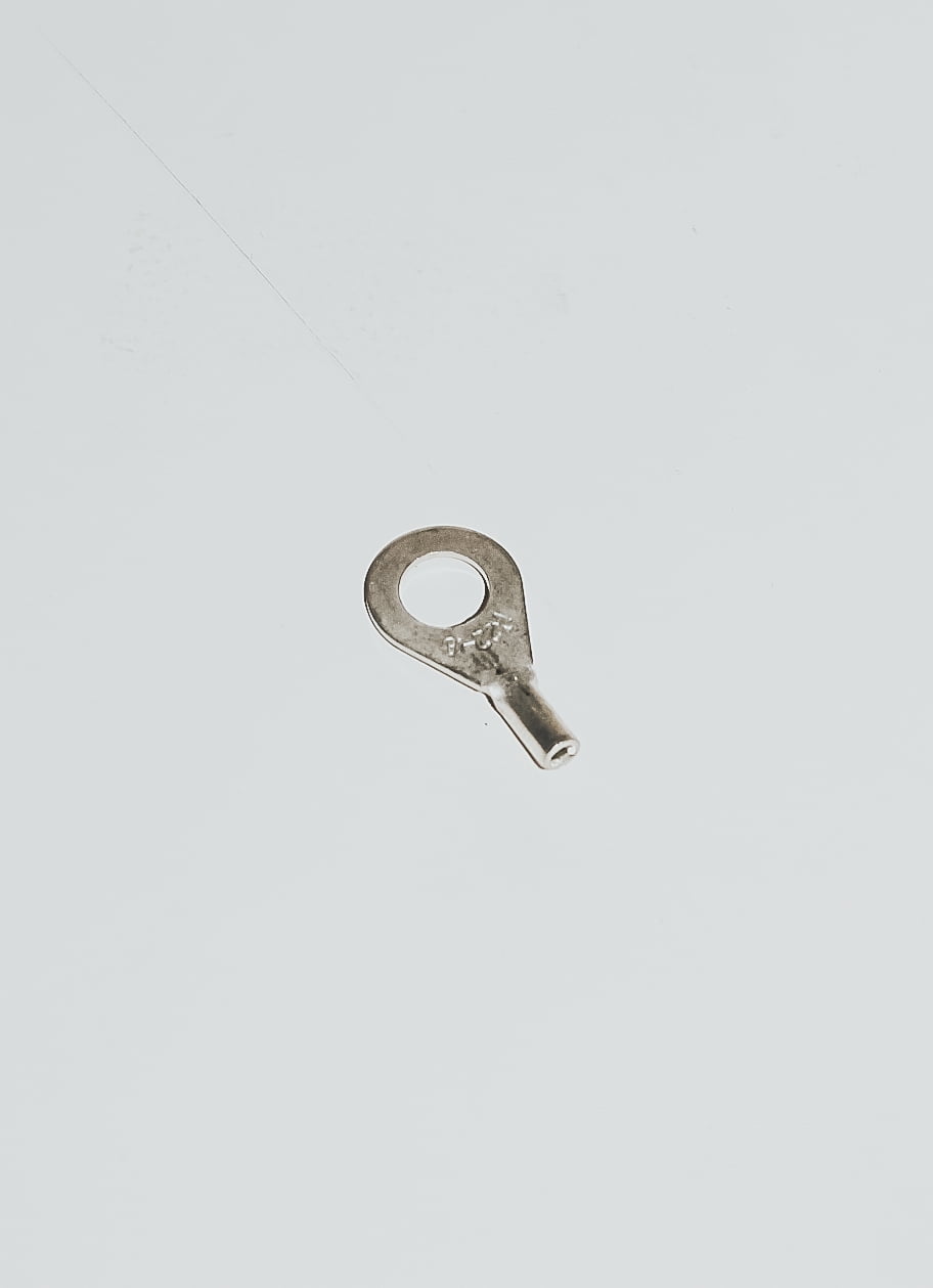 22-18 AWG Non-Insulated 1/4" Stud Ring Terminal - Brazed Seam (100/Pkg.)