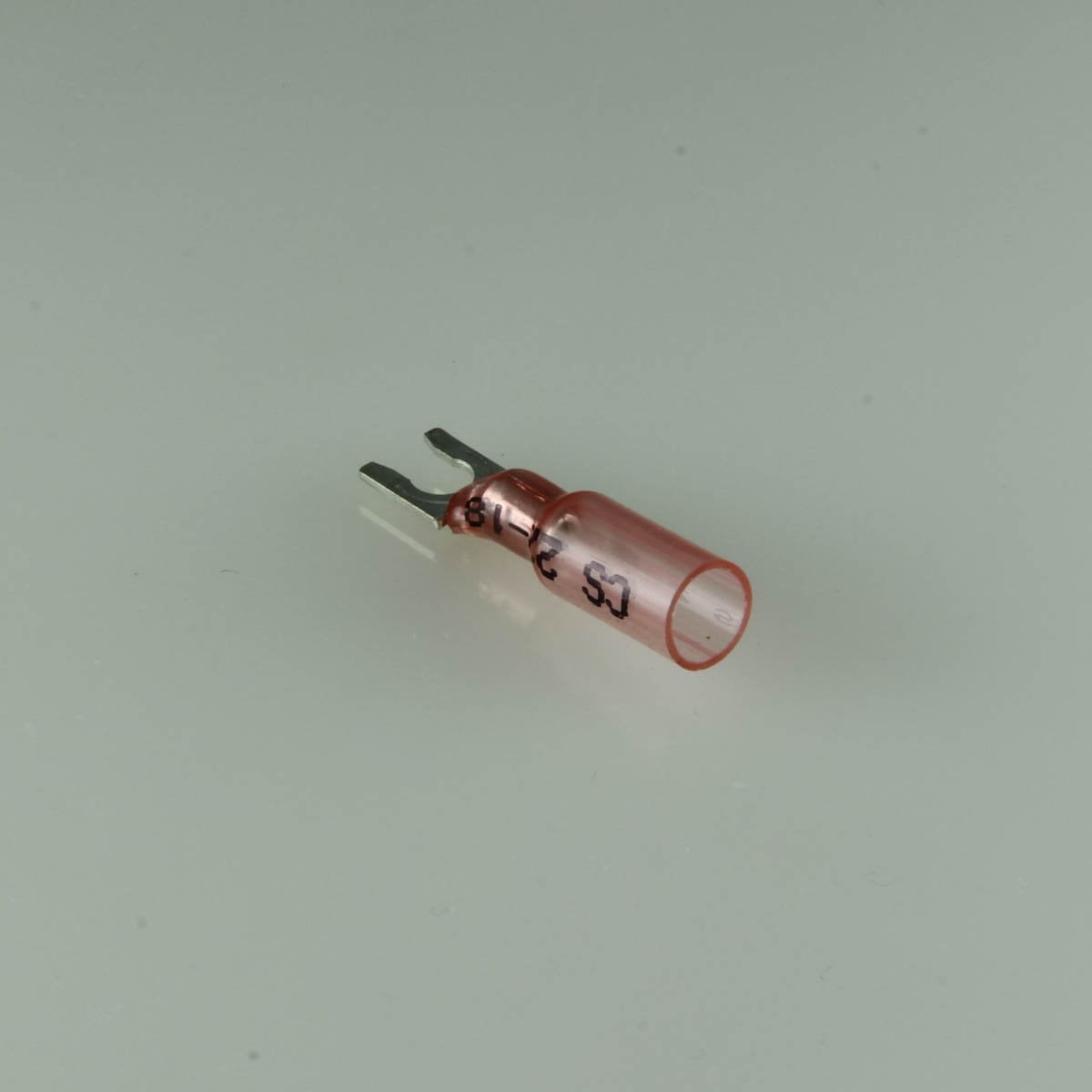22-18 Ga. Heavy Duty Heat-Shrink Snap-Spade Fork Terminals, #8 Stud - (pack of 25)
