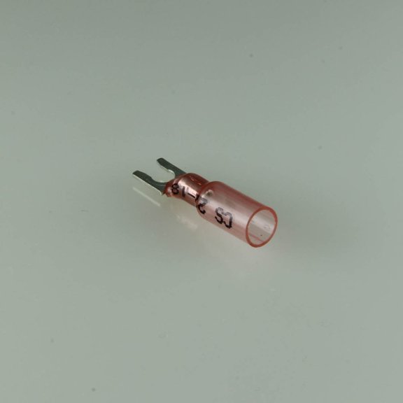 22-18 Ga. Heavy Duty Heat-Shrink Snap-Spade Fork Terminals, #8 Stud - (pack of 25)