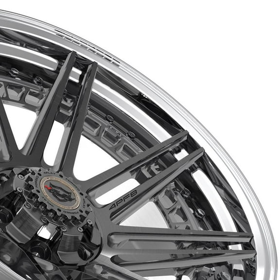 22" 22x10 4PLAY Forged Wheel for GM-Ford-Lincoln-Nissan-Toyota 4PF8 - Polished Barrel with Tinted Clear Center Fits select: 2004-2023 FORD F150, 1999-2023 CHEVROLET SILVERADO