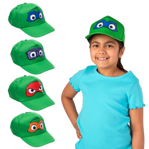 22" 25" circ. Teenage Mutant Ninja Turtles Polyester Ninja Mask Baseball Hats - 4 Pc.