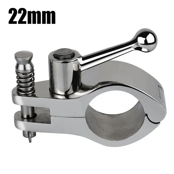 22/25Mm Stainless Steel Marine Awning Hinge Clamps For Boat Top Rail Jaw Slide Eye End Cap 316 Mirror Polished Deck Hardware Yacht Accessory Silver 22Mm