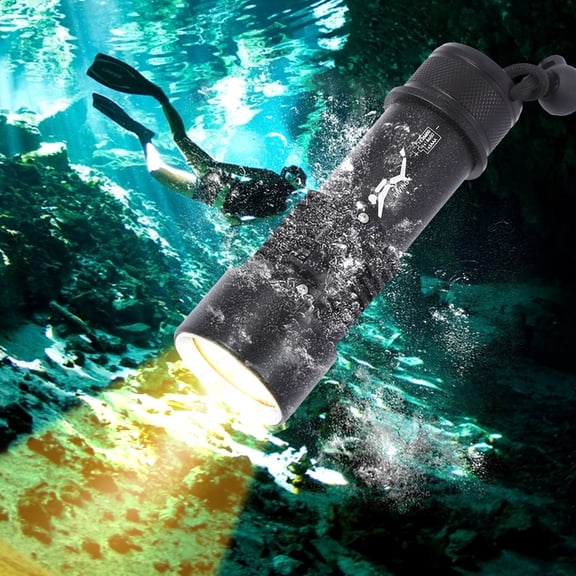 22.2W Waterproof Dive Light, Compact Bright Diving Torch, Submersible Flashlight