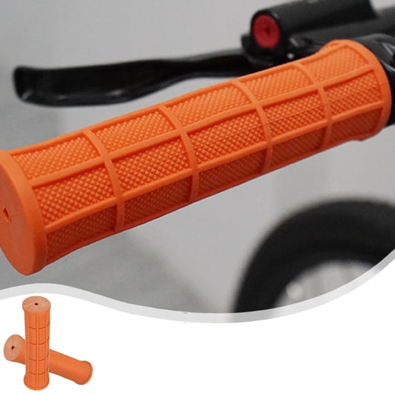 22.2mm Short Soft Rubber Anti-Slip Bike Handlebar Grips, Ergonomic Sweat-Resistant Comfort Design, Durable Flexible Universal Fit, Handle Covers For Folding Bikes Ki*ds Bicycles Scooters