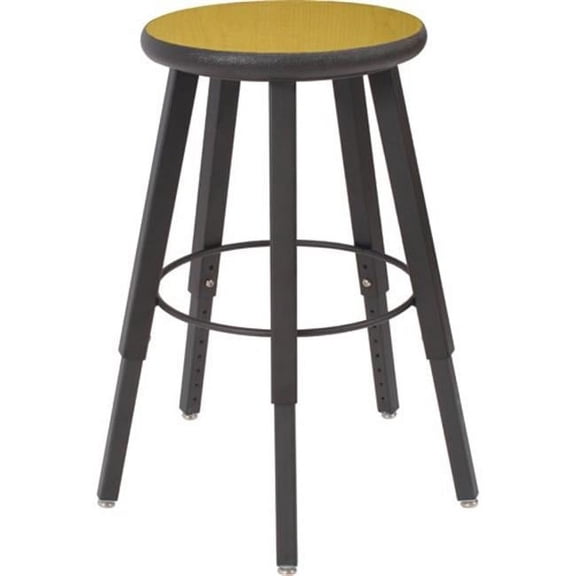 22-3 2 in. Adjustable Five-Legged Square Tube Fully Welded Stool Fusion Maple Laminate - Lotz Armor Edge Seat