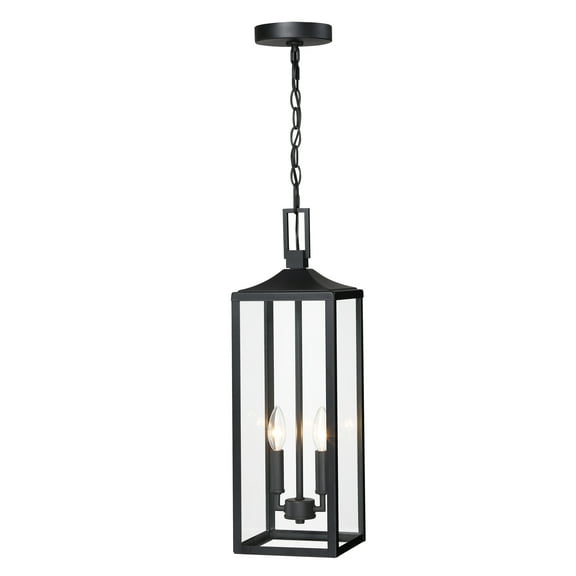 22.3 in Front Porch Outdoor Pendant Light Fixture for Patio,Outdoor Hanging Light,Exterior Pendant Lights for Porch, 2 E26 Bulb Bases, Bulb not Included