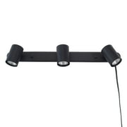 Globe Electric 22" 3-Light Minimalist Matte Black Plug-in Track Lighting