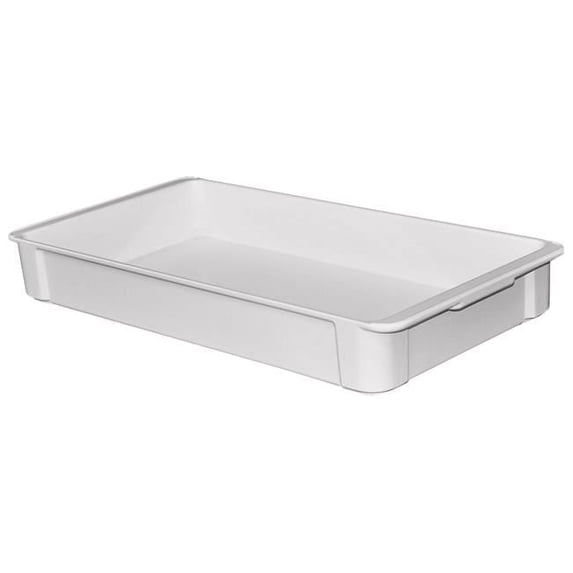 22.37 x 12 x 3.12 in. Heavy Duty Storage Container, Gray - Stackable