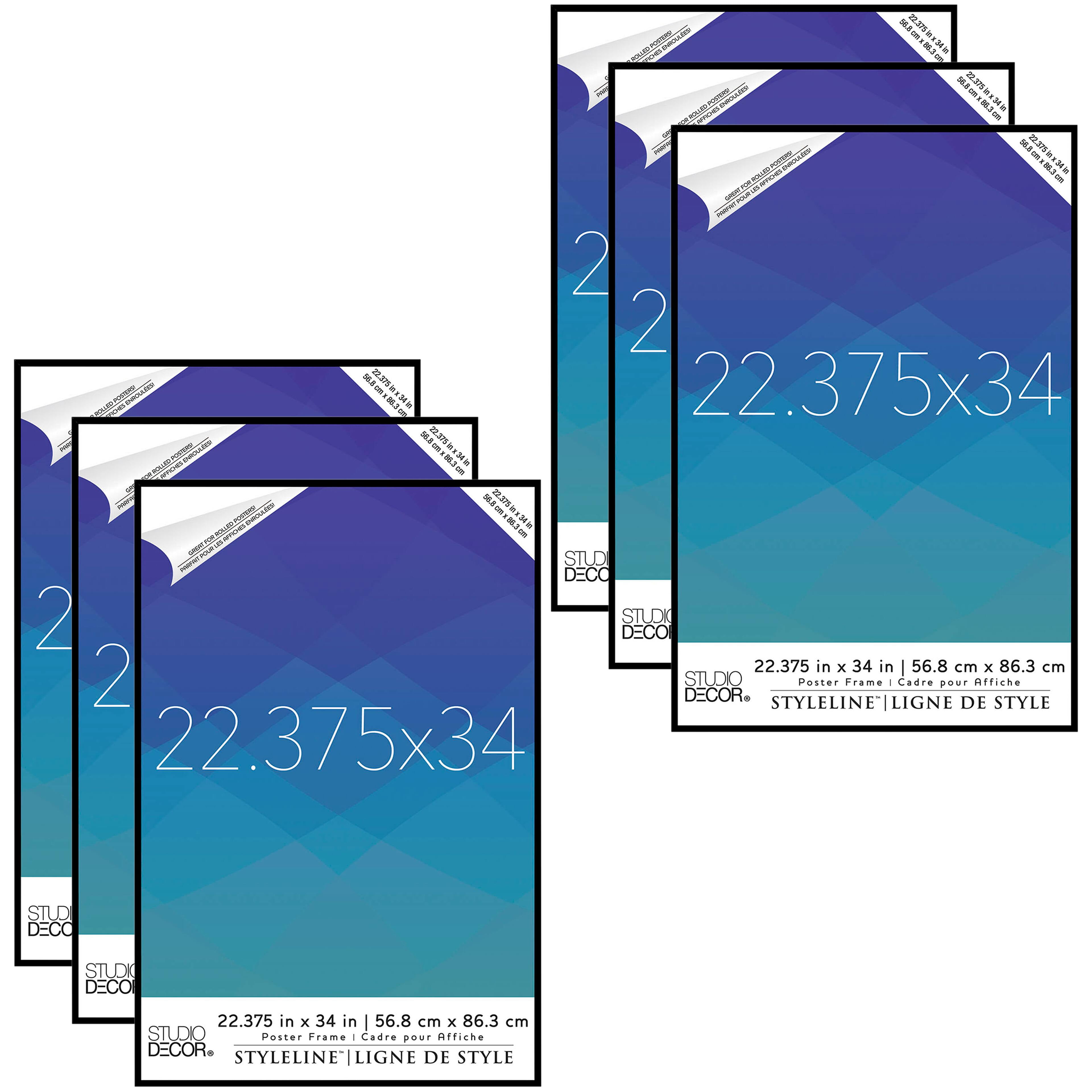 Studio Décor Styleline 22.375” x 34” Easy Hang Poster Frame