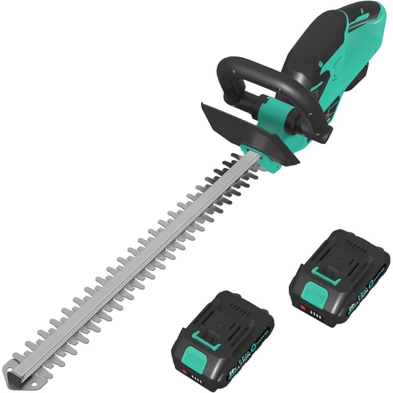 22.4'' Hedge Trimmer Cordless, 2 * 2.0Ah Batteries and Charger, Handheld Electric Trimmers/Grass Shrub Pruning Cutter, Lightweight & Compact Hedge Shear for Garden, Lawn