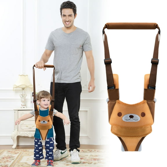 22.4 Inch Baby Walker, Handheld Kids Toddler Walking Harness Helper Assistant Protective Belt Child Activity Walker Adjustable Standing Up Walking Learning Helper for Toddler 7-24 Month