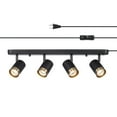 thumbnail image 1 of Globe Electric 22" Minimalist 4-Light Matte Black Plug-in Track Light, 1 of 8