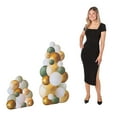 thumbnail image 1 of 22" – 44" Gold, Green & White Balloon Arch Cardboard Cutout Stand-Ups - 2 Pieces, 1 of 1