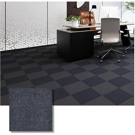 22/44PCS Self Adhesive Carpet Tiles, Non-Slip Self Adhesive DIY Repeated Use Floor for Home Furnishings(11.81 * 11.81in)