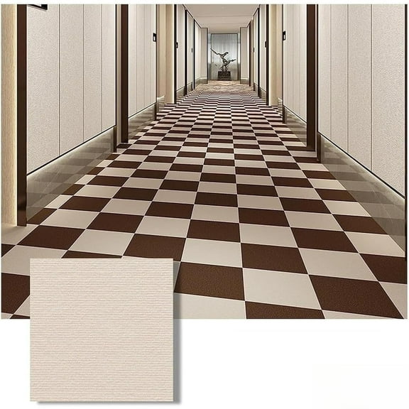 22/44PCS Self Adhesive Carpet Tiles, Non-Slip Self Adhesive DIY Repeated Use Floor for Home Furnishings(11.81 * 11.81in)