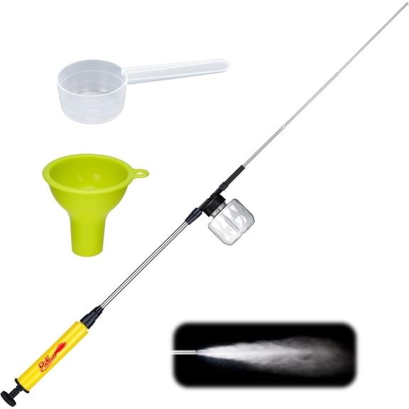 2246 Adjustable Powder Duster Sprayer, Push-Pull Air Pump for Diatomaceous Earth & Delta Dust, Telescoping Stainless Steel Rod, Manual Applicator (Yellow, 250ml)