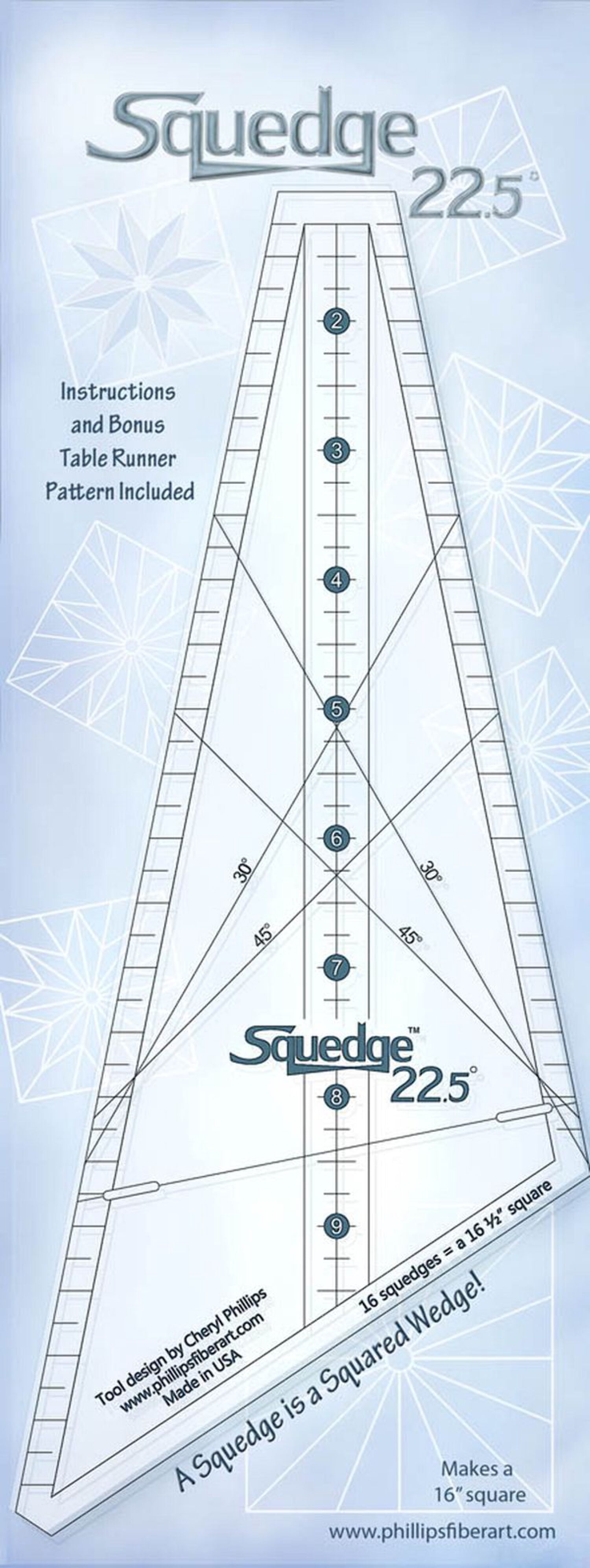 Squedge Ruler 22.5 Degree Squedge Ruler - Walmart.com