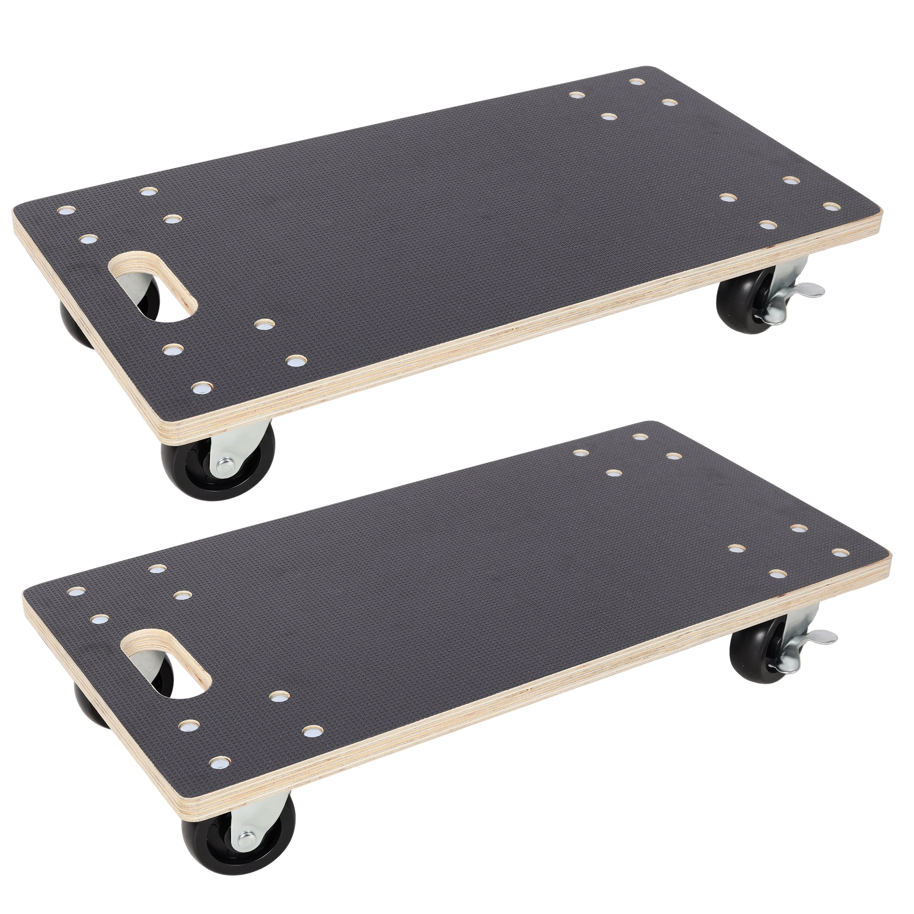 22.5-Inch Furniture Moving Wooden Dolly with Brakes, Heavy Duty Plywood Mover with 4 PP Swivel Casters (2 with Brakes), 1320 lbs Capacity Rolling Cart for Piano, Couch, Fridge & Appliances, 2 Pack