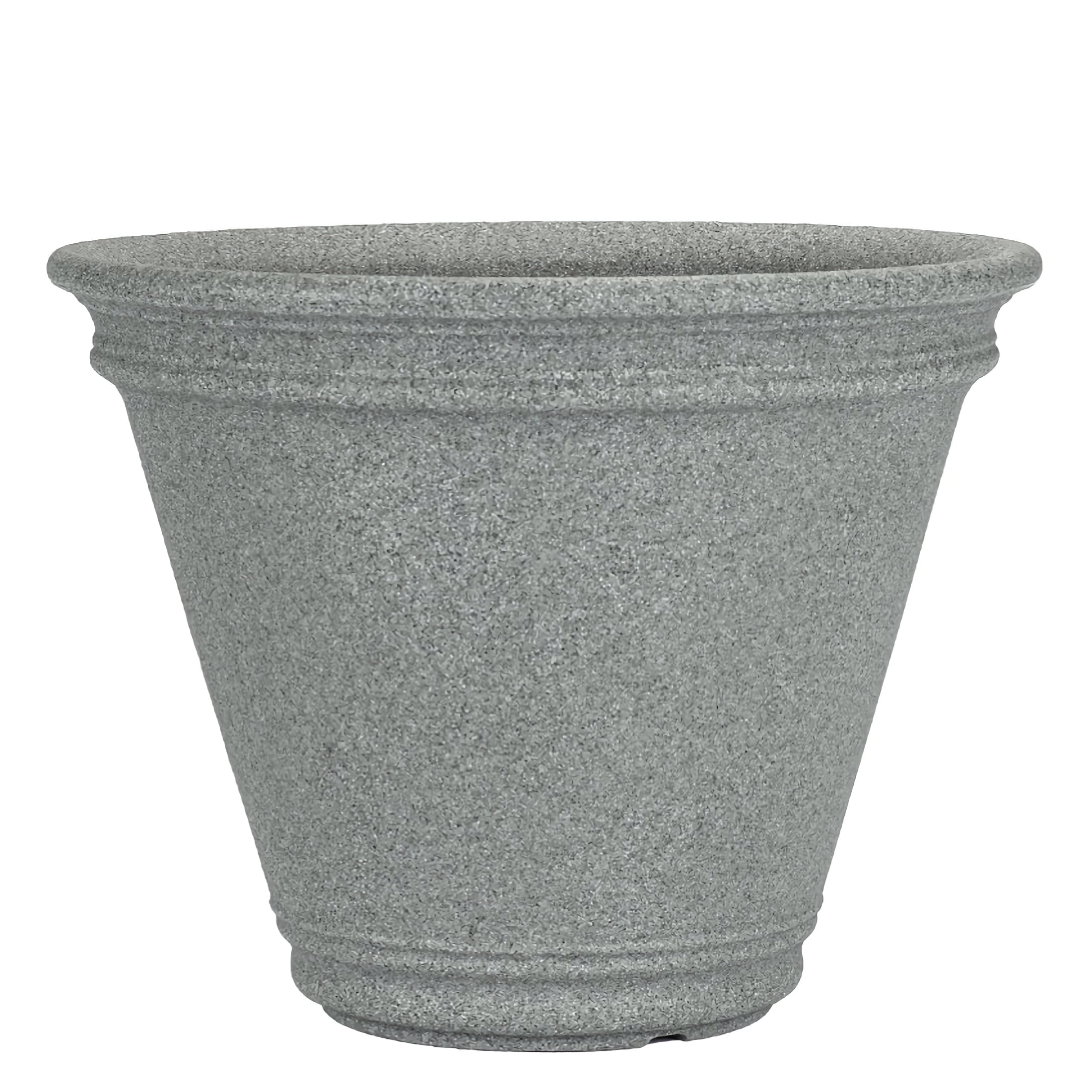 22.5" Milano Large Round Planter. Frost Resistant Polyresin Outdoor Flowerpot Patio Garden
