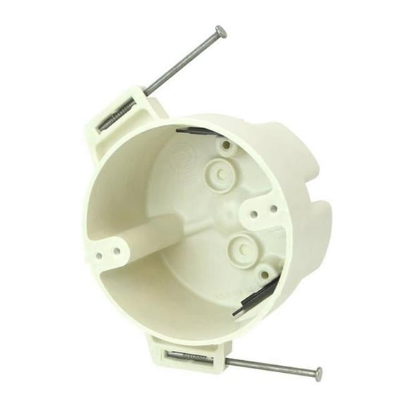 22.5 cu in. Round Fiberglass Ceiling Box, Off White