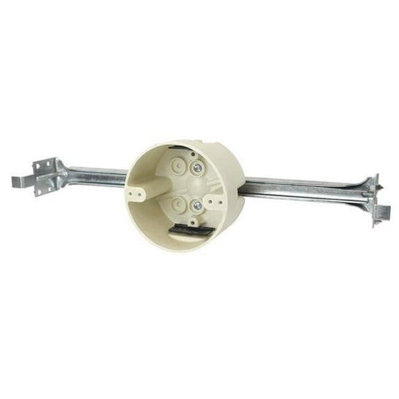 22.5 cu. in. Round Polycarbonate 1 Gang Ceiling Box, Off White
