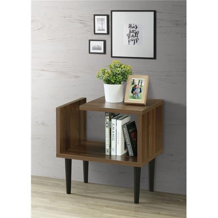 22.5 x 21.5 x 15.25 in. OS Home & Office Mid Century Modern End Table with Wood Legs