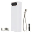 22.5W Fast Charge Power Bank Case Kit Detachable LCD 20x18650 Battery Case Power Bank ShellWhite