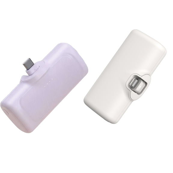 22.5W Fast Charging 5000mAh Mini Power Bank, USB-C Portable Charger with Dual Mode for iPhone 16/15 & Android Devices
