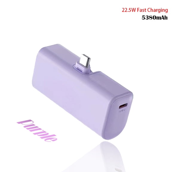 22.5W Fast Charging, Mini Portable Power Bank, USB-C Mobile Power Bank, Universal Compatibility, USB Type-C Dual Power Mode, Rechargeable Lithium Polymer Battery