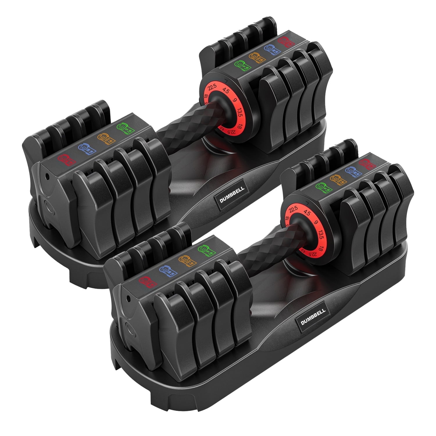 22.5lbs Adjustable Dumbbells, 5-in-1 Design for Full Body Workout, Space-Saving & Safe for Home Gym, Ideal for Beginners & Fitness Enthusiasts