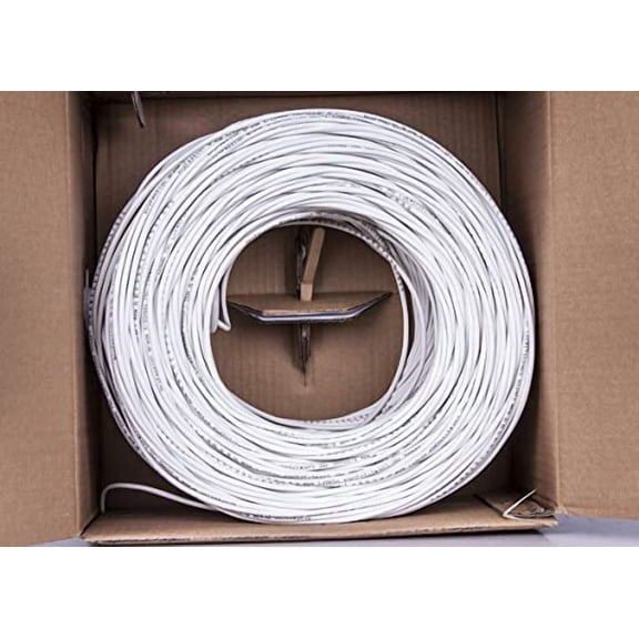22-6 1000 Ft 22 AWG 6 Conductors Alarm Security Wire 22/6 22-6 Security Cable Alarm Audio Power Bulk Cable White