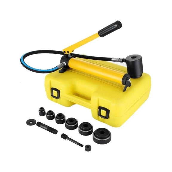 22-60mm Ulic Knockout Punch Driver Kit 6 Dies Steel Sheet Hole Opener Repair Tool Cutter Set 10Ton Manuel Hole Digger ,Comfortable Operation
