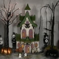 thumbnail image 1 of Northlight LED Lighted Haunted House with Skulls Halloween Decoration - 22.75", 1 of 8