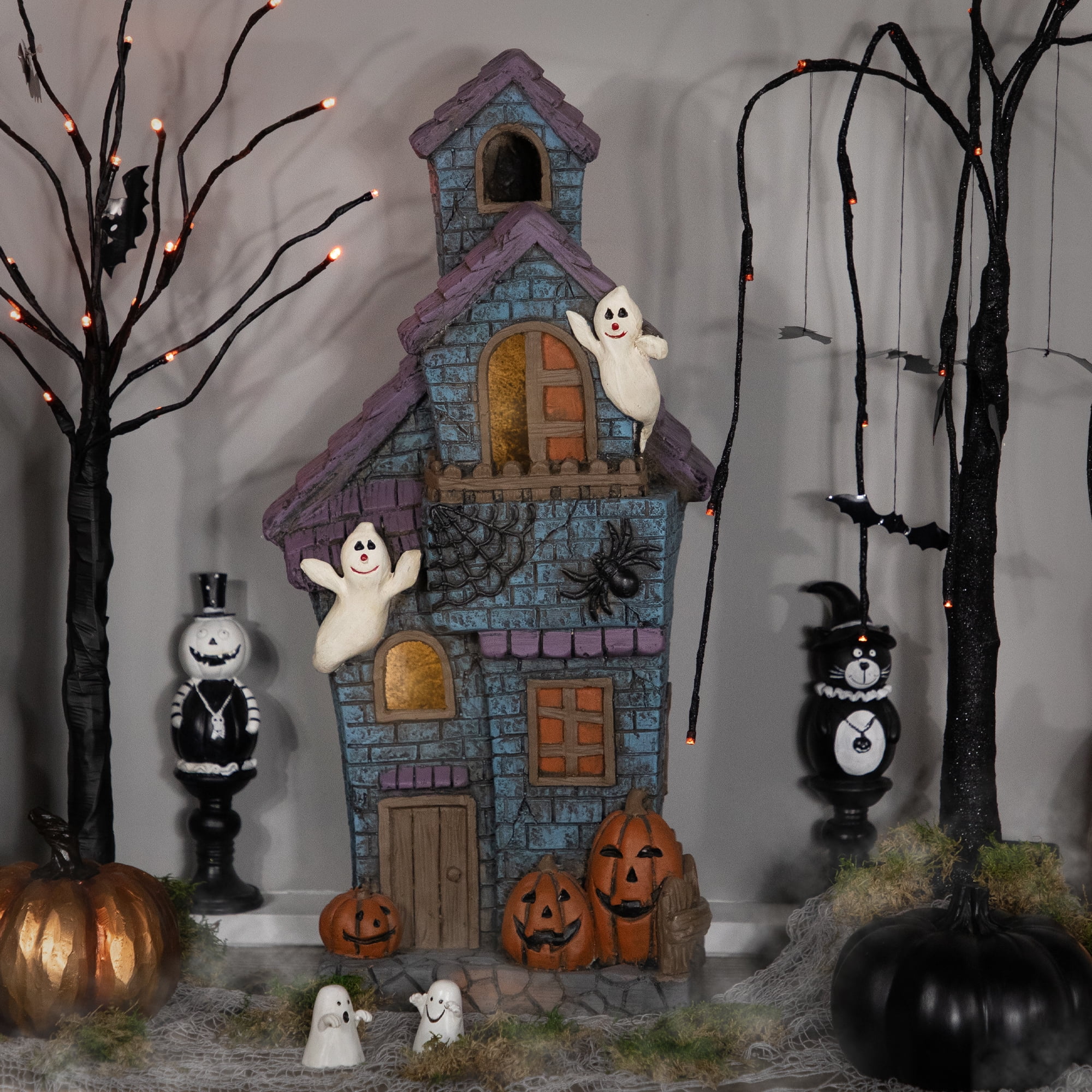 Northlight LED Lighted Haunted House with Ghosts Halloween Decoration ...