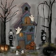 thumbnail image 1 of Northlight LED Lighted Haunted House with Ghosts Halloween Decoration - 22.75", 1 of 8
