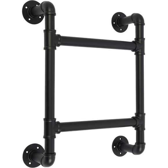 22.8 Inch Wall Mounted Metal Bunk Bed Ladder, 2 Steps High Loft Attic Bed Step Ladders, Basement Window Well Egress Exit Stepladder for Attic Loft/Dorm/RV(Black)