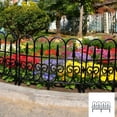 thumbnail image 1 of 22.83x13.38in European Style Garden Fence Panel – Black Plastic Decorative Yard Fence Border for Flowerbeds Lawn Pathway Courtyard Outdoor Landscape Edging, 1 of 6