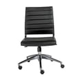 thumbnail image 1 of 22.84 X 24.61 X 38.98 Armless Low Back Office Chair In Black With Aluminum Base, 1 of 6