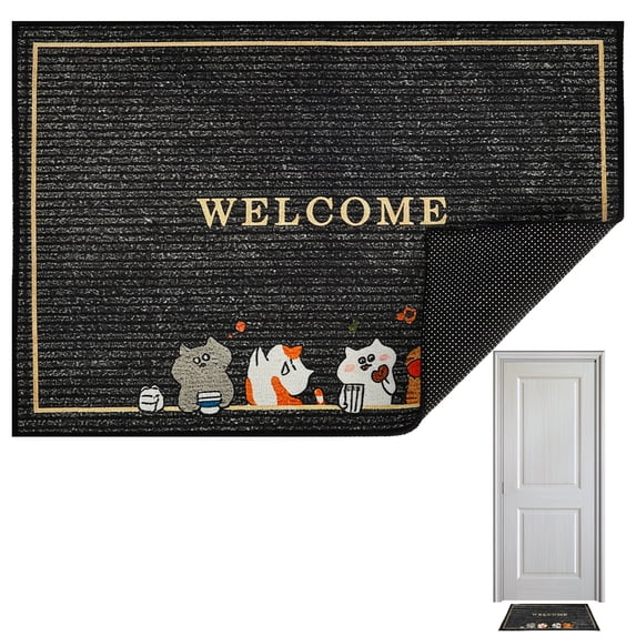 22.95*15.59in Cartoon Entryway Doormat with Non Slip Backing for Indoor ...