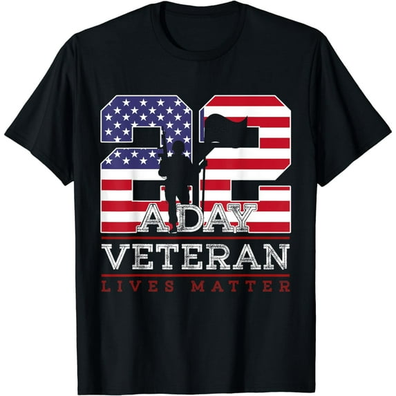 22 A Day Veteran Lives Matter Veterans Day T-Shirt