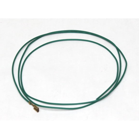 22 AWG stranded button hook up wire with .187 quick connect, 3 feet Green, Jamma