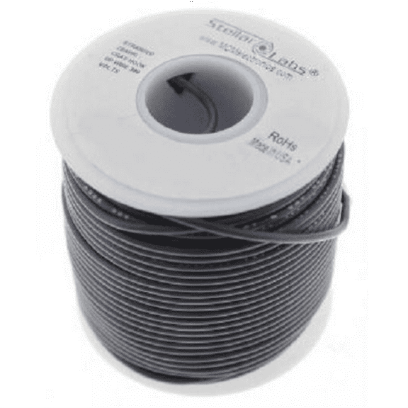 22 AWG tinned copper stranded wire - 25 feet per spool - gray