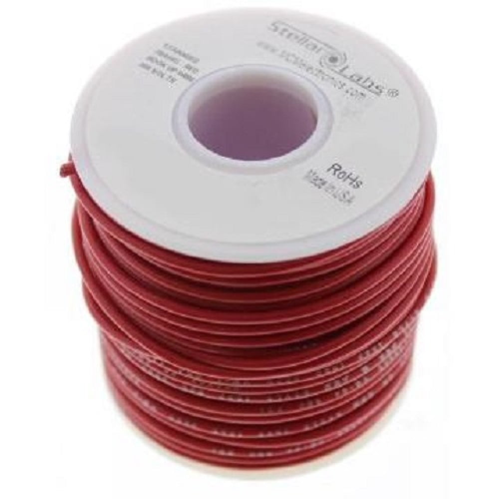 Red Stranded Wire 22 AWG tinned copper stranded wire - 25 feet per spool - red - Walmart.com