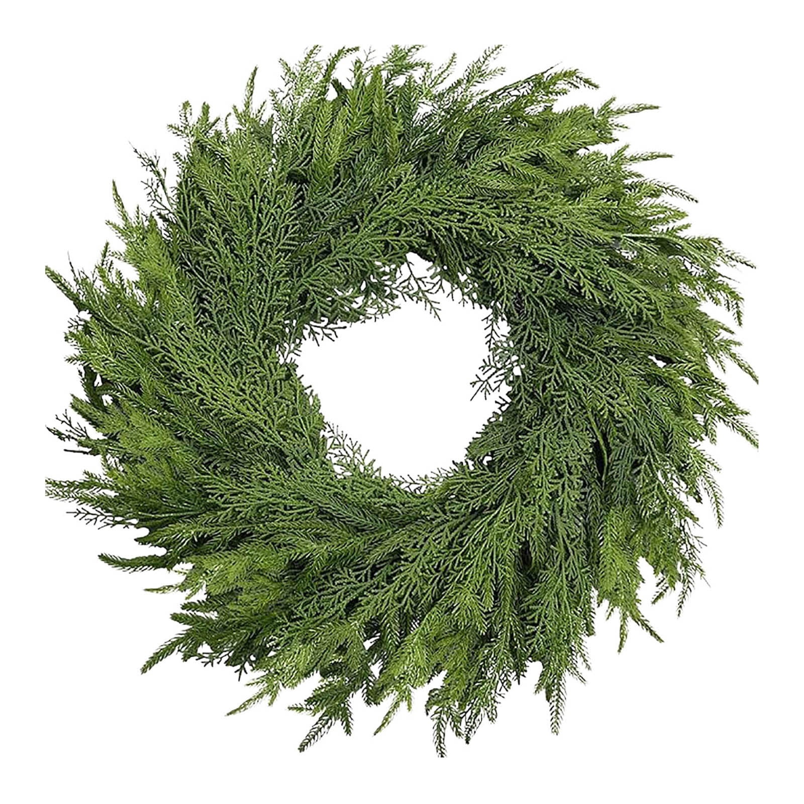22" Artificial Christmas Wreath for Front Door Norfolk Pine Wreaths ...