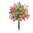 thumbnail image 1 of 22" Artificial Topiary Ball Flowers For Outdoors Planters, Spring Decoration, UV Resistant Faux Summer Plants, Fake Bushes Indoor Decor, Mix 4 Colors for Garden, Porch & Patio, 1 of 5