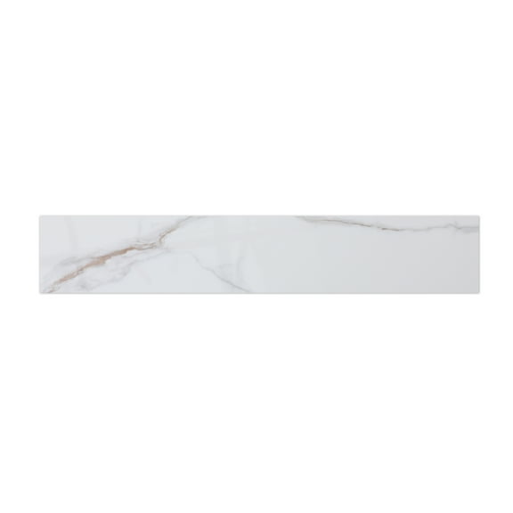 22" Bathroom Vanity Top Side Splash,Carrara White Engineered Stone Vanity Sink Countertop Side Backsplash One Piece