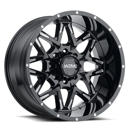 22" Black With Natural Accents Carnivore 254 Wheel by Ultra Wheel 254-2287BM44